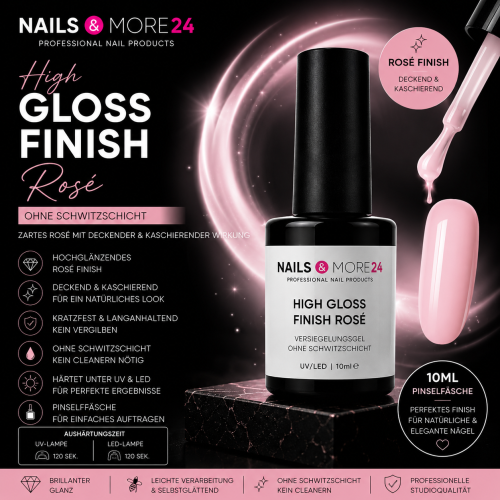 NAM24 - High Gloss Finish Rosé | 10ml ohne Schwitzschicht